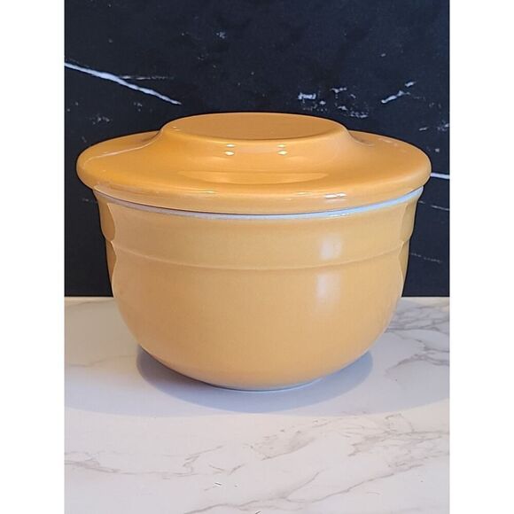 Emile Henry Butter Bell Ceramic Yellow 16-10 Made in France Good Condition Flaw - Picture 1 of 8
